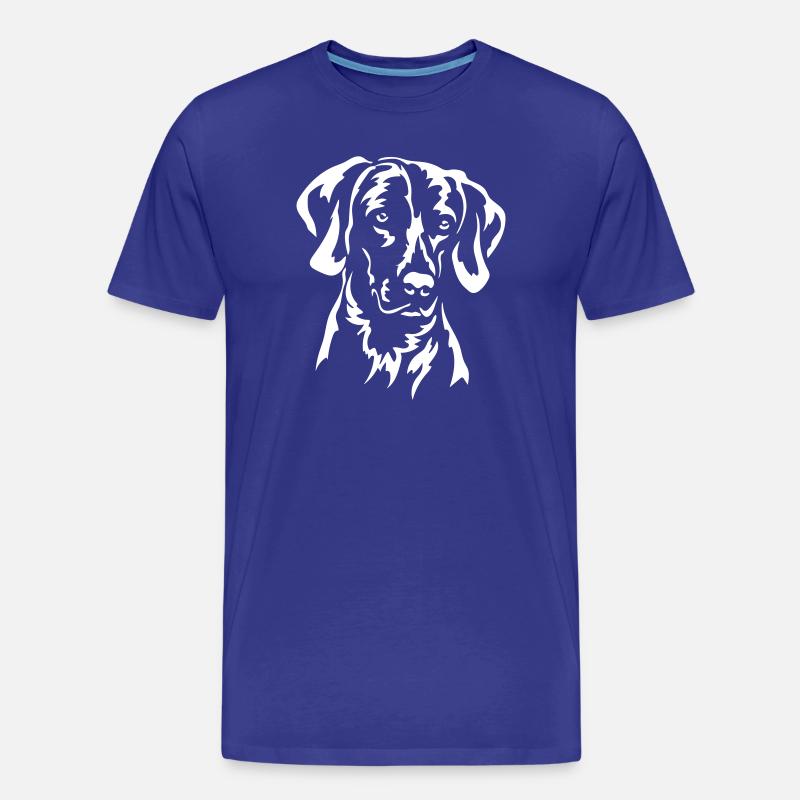 Weimaraner Kopf "Black Edition" - Männer Premium Bio T-Shirt - Königsblau