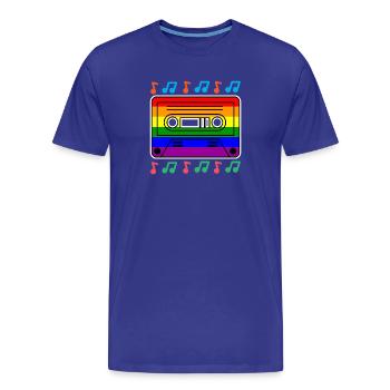 Lesbienne Gay LGBT Rainbow Pride Tolérance - T-shirt bio Premium Homme - bleu roi - Devant - Damien (186cm)