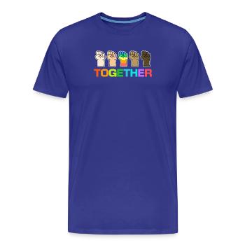 Slogan transgenre Droits LGBT des homosexuels - T-shirt bio Premium Homme - bleu roi - Devant - Damien (186cm)