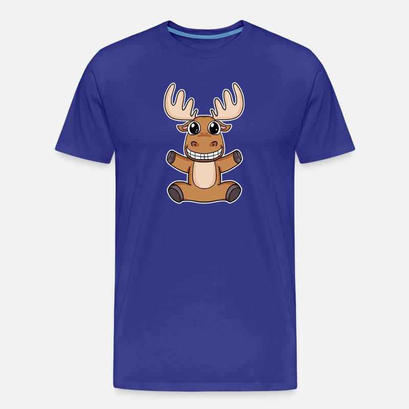 Elch Hirsch - Männer Premium Bio T-Shirt - Königsblau