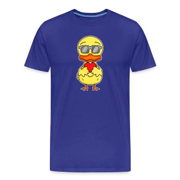 Duck with heart - Love Romantic - Men's Premium Organic T-Shirt - royal blue - Front - Damien (186cm)