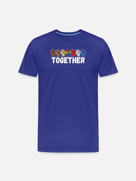 Equality Lgbt rainbow saying - Men's Premium Organic T-Shirt - royal blue