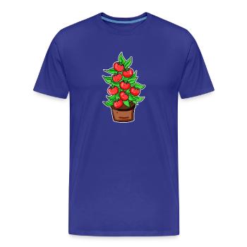 Gardener Tomato Greenhouse Garden Motif - Men's Premium Organic T-Shirt - royal blue - Front - Damien (186cm)