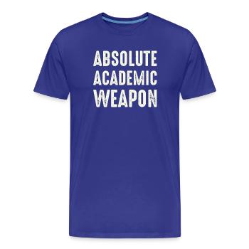 Arme académique absolue des étudiants - T-shirt bio Premium Homme - bleu roi - Devant - Damien (186cm)