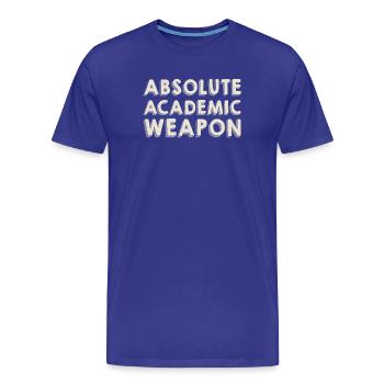 Arme académique absolue des étudiants - T-shirt bio Premium Homme - bleu roi - Devant - Damien (186cm)
