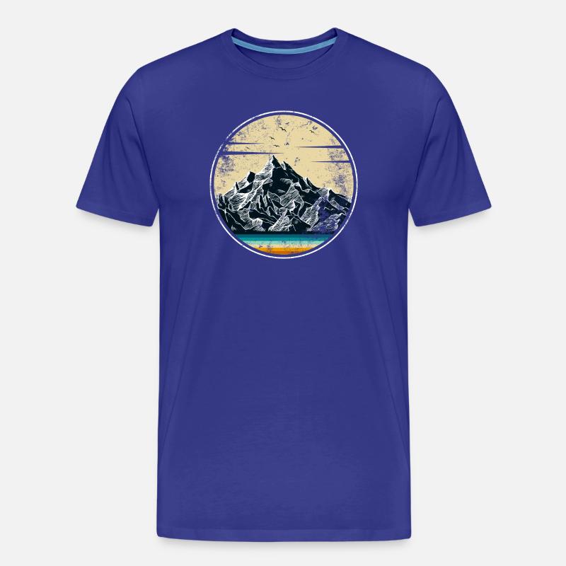 Alpines Sonnenuntergangspanorama - Männer Premium Bio T-Shirt - Königsblau