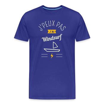 J Peux Pas J Ai Windsurf - T-shirt bio Premium Homme - bleu roi - Devant - Damien (186cm)
