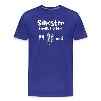 Silvester Knallen - Männer Premium Bio T-Shirt - Königsblau - Vorne - Damien (186cm)