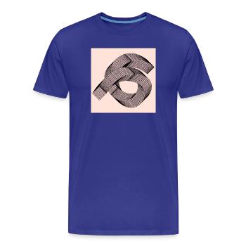 Modèle graphique - T-shirt bio Premium Homme - bleu roi - Devant - Damien (186cm)