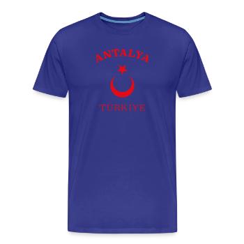 ANTALYA - Turkey - Türkiye - Men's Premium Organic T-Shirt - royal blue - Front - Damien (186cm)