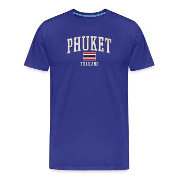 Phuket Thailand Vintage-Logo - Männer Premium Bio T-Shirt - Königsblau - Vorne - Damien (186cm)