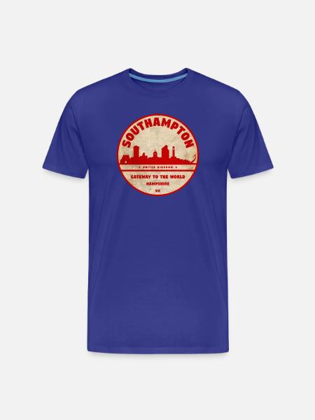 Southampton Skyline Abzeichen - Männer Premium Bio T-Shirt - Königsblau