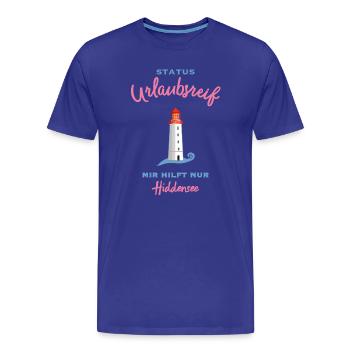 Hiddensee, Leuchtturm Dornbusch, Urlaubsreif - Männer Premium Bio T-Shirt - Königsblau - Vorne - Damien (186cm)