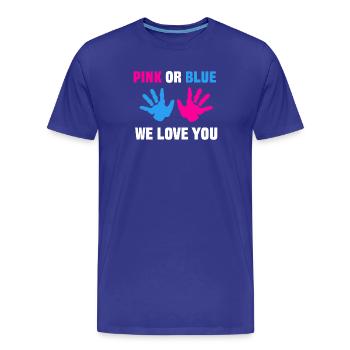 Parents Grossesse Grossesse Déclaration Maman - T-shirt bio Premium Homme - bleu roi - Devant - Damien (186cm)