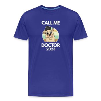 Doktorarbeit Promotion Doktortitel 2023 Doktor - Männer Premium Bio T-Shirt - Königsblau - Vorne - Damien (186cm)
