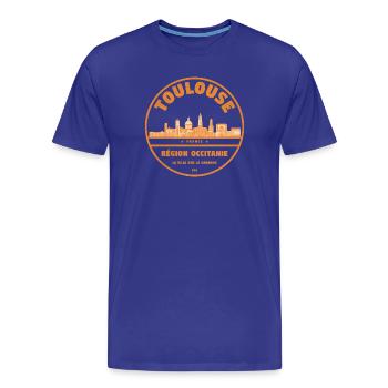 Toulouse Skyline Occitanie - T-shirt bio Premium Homme - bleu roi - Devant - Damien (186cm)