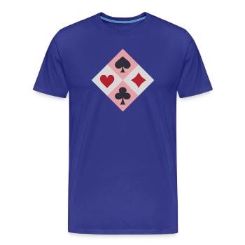 Vintage playing card colors - Men's Premium Organic T-Shirt - royal blue - Front - Damien (186cm)