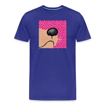 Dog Snout Dog - Men's Premium Organic T-Shirt - royal blue - Front - Damien (186cm)