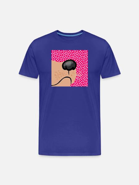 Dog Snout Dog - Men's Premium Organic T-Shirt - royal blue