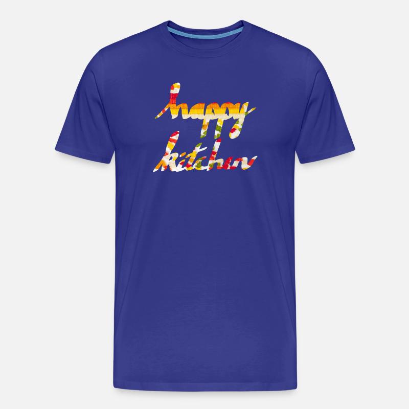Glückliche Küche - Männer Premium Bio T-Shirt - Königsblau