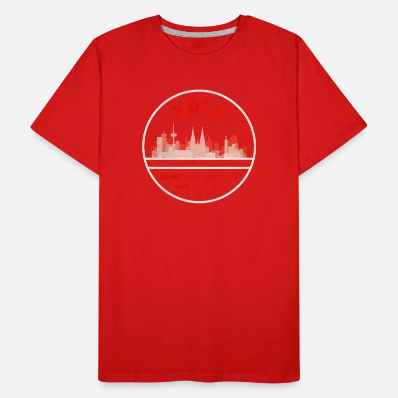 Timbre rétro Cologne Skyline T-shirt bio Premium Homme