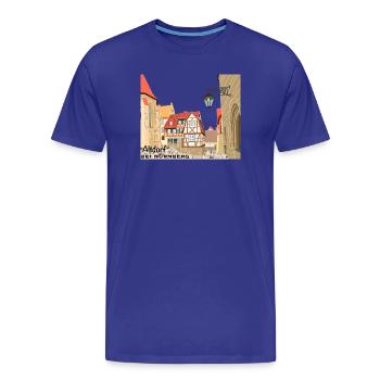 Altdorf près de Nuremberg, vieille ville, Bavière, dessin - T-shirt bio Premium Homme - bleu roi - Devant - Damien (186cm)