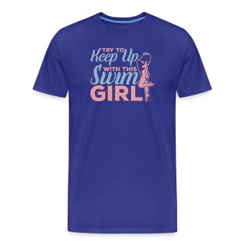 Nageur - T-shirt bio Premium Homme - bleu roi - Devant - Damien (186cm)