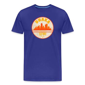 Dhaka Skyline Vintage Seal - Männer Premium Bio T-Shirt - Königsblau - Vorne - Damien (186cm)