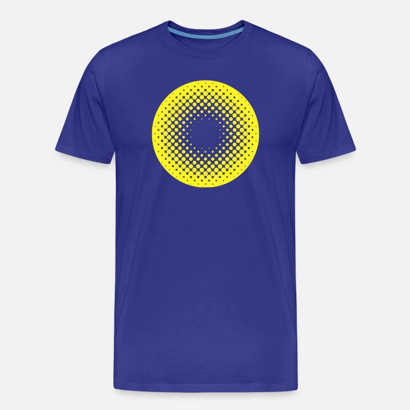 Sonnenkreis Halftone Muster - Männer Premium Bio T-Shirt - Königsblau