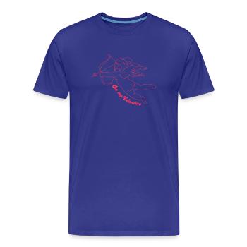 Amor Amor mit Schleife und Flügeln - Männer Premium Bio T-Shirt - Königsblau - Vorne - Damien (186cm)