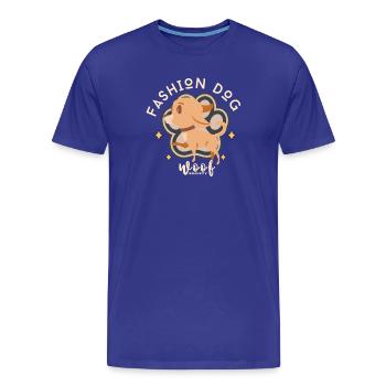 Ziegenmode-Hund Wuff - Männer Premium Bio T-Shirt - Königsblau - Vorne - Damien (186cm)