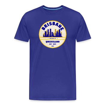 Brisbane Australie Skyline - T-shirt bio Premium Homme - bleu roi - Devant - Damien (186cm)