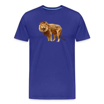 Lion - T-shirt bio Premium Homme - bleu roi - Devant - Damien (186cm)