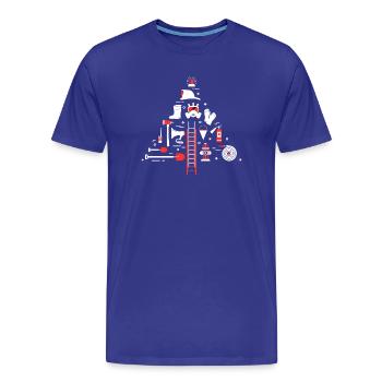 Extincteur Sauveteur Lance-incendie de la brigade d’incendie - T-shirt bio Premium Homme - bleu roi - Devant - Damien (186cm)