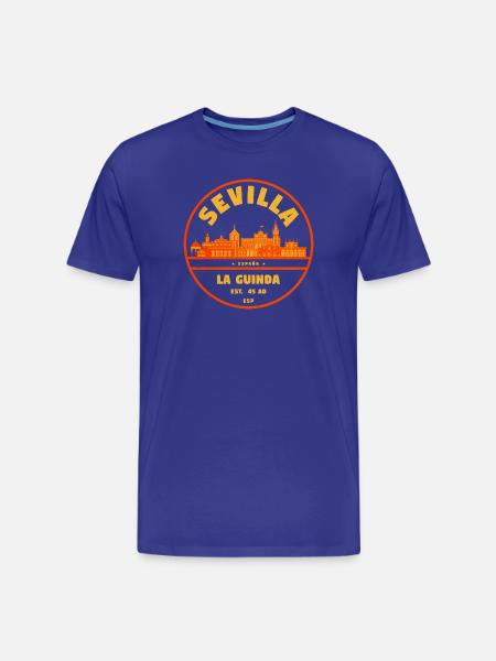 Sevilla Skyline Emblem - Männer Premium Bio T-Shirt - Königsblau