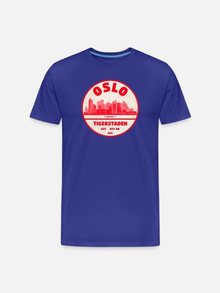 Oslo Tigerstaden Skyline Emblem - Men's Premium Organic T-Shirt - royal blue