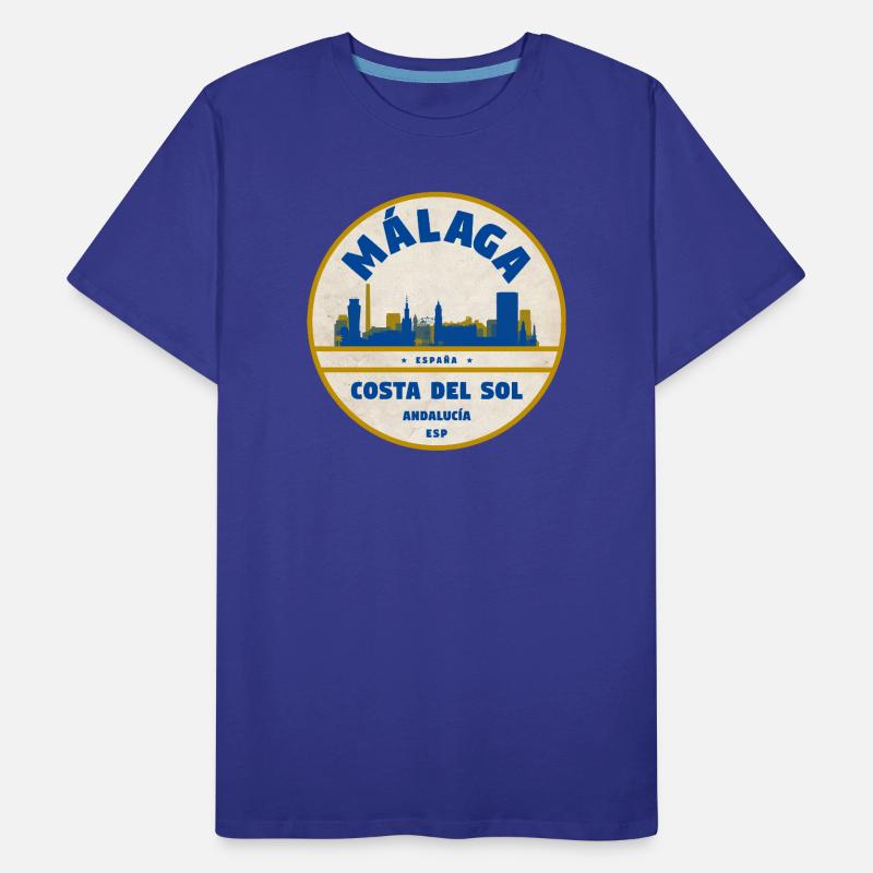 Style côtier de la Skyline de Malaga T-shirt bio Premium Homme