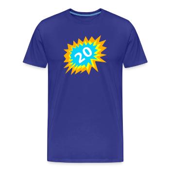 was schenken, 20 bunt - Männer Premium Bio T-Shirt - Königsblau - Vorne - Damien (186cm)