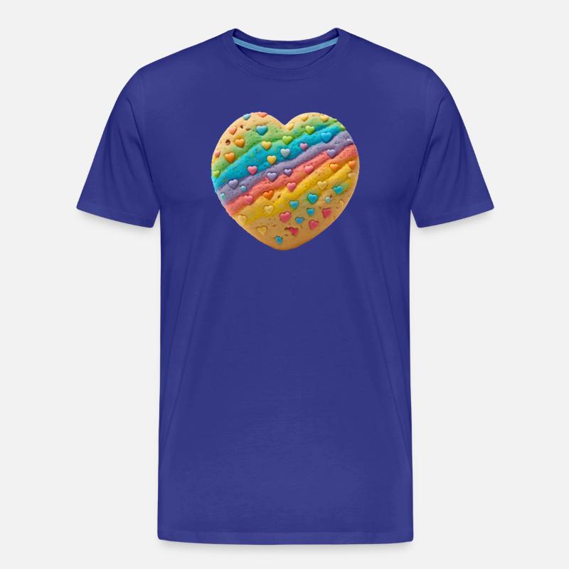 Regenbogenherz Keksdesign - Männer Premium Bio T-Shirt - Königsblau