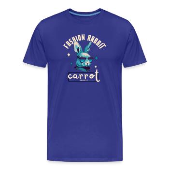 Lapin Bleu Streetwear - T-shirt bio Premium Homme - bleu roi - Devant - Damien (186cm)