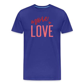 t-shirt plus d’amour Saint-Valentin Saint-Valentin - T-shirt bio Premium Homme - bleu roi - Devant - Damien (186cm)