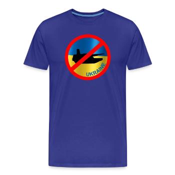 Ukraine Flag Peace - Men's Premium Organic T-Shirt - royal blue - Front - Damien (186cm)