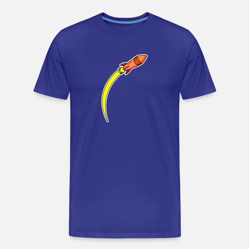 Fusée Orange - T-shirt bio Premium Homme - bleu roi