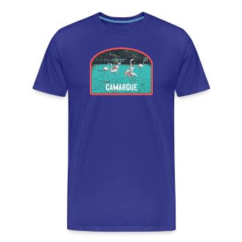 Flamingos im Nationalpark Camargue - Männer Premium Bio T-Shirt - Königsblau - Vorne - Damien (186cm)
