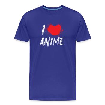 Anime Heart Manga Pop Culture Nerdy Geek Japonais - T-shirt bio Premium Homme - bleu roi - Devant - Damien (186cm)