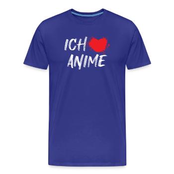Coeur Anime Déclaration Dessin animé Bande dessinée Culture Pop - T-shirt bio Premium Homme - bleu roi - Devant - Damien (186cm)