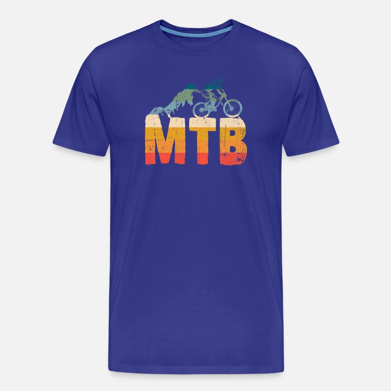MTB Summit Gradient Fahrer - Männer Premium Bio T-Shirt - Königsblau