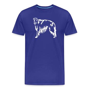 Barsoi "Black Edition" - Männer Premium Bio T-Shirt - Königsblau - Vorne - Damien (186cm)