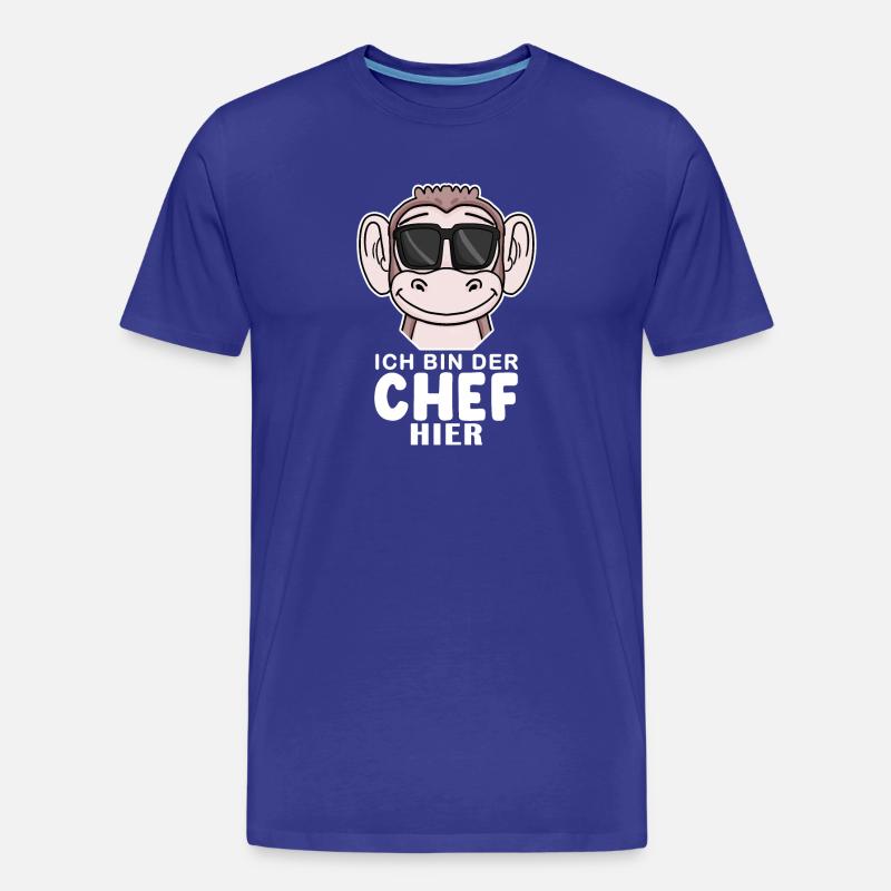 Cool Affe Chef Spruch Sonnenbrille - Männer Premium Bio T-Shirt - Königsblau