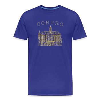 Coburg, Hôtel de ville historique, Bavière, Allemagne - T-shirt bio Premium Homme - bleu roi - Devant - Damien (186cm)